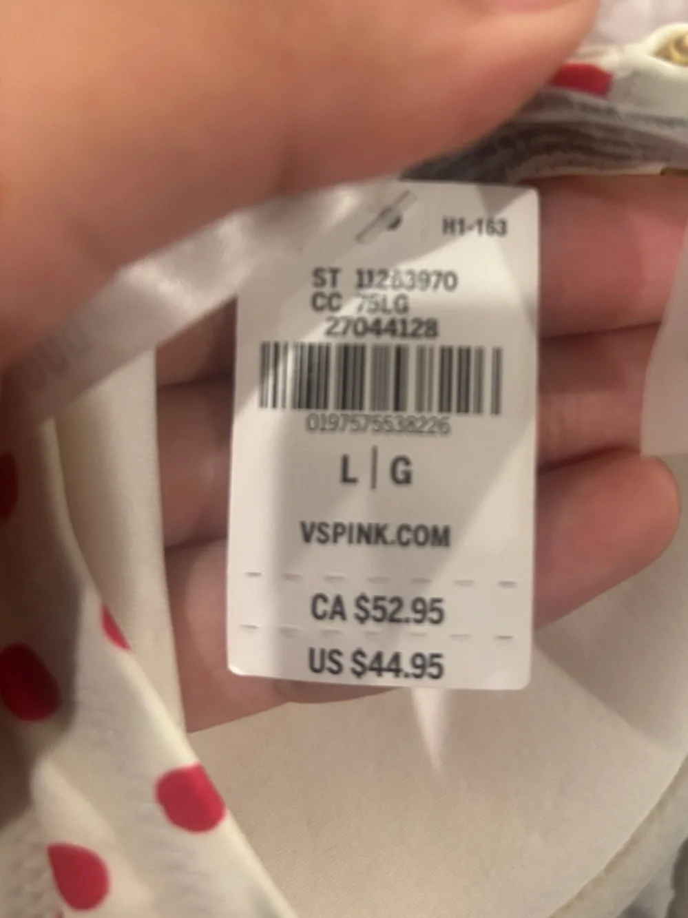 Victoria's Secret White Bikini with Red Polka Dots